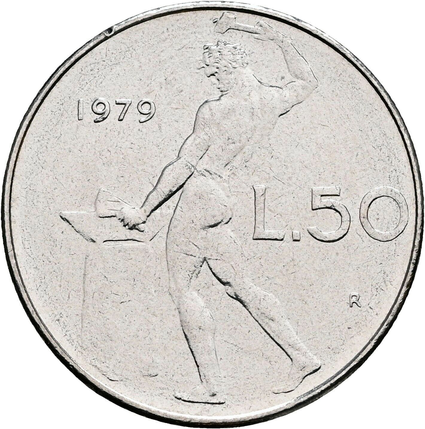 50 Lire 1979 – Rückseite