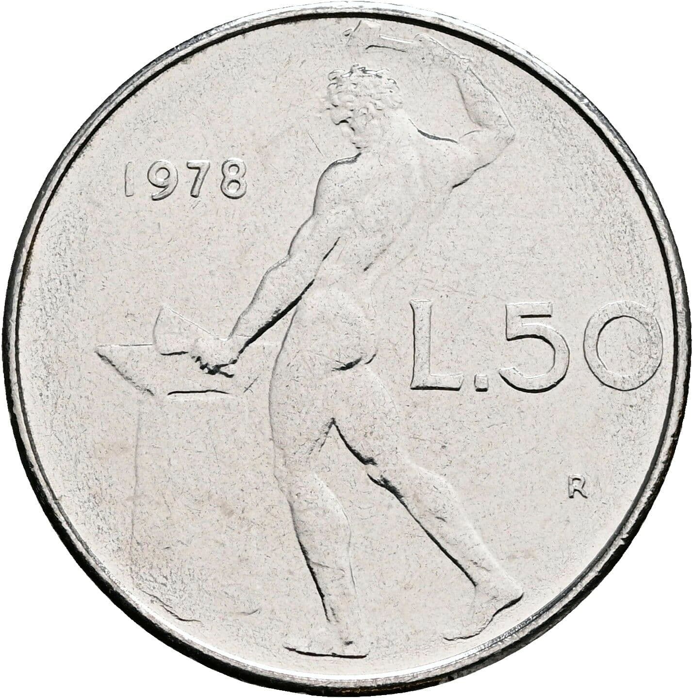 50 Lire 1978 – Rückseite