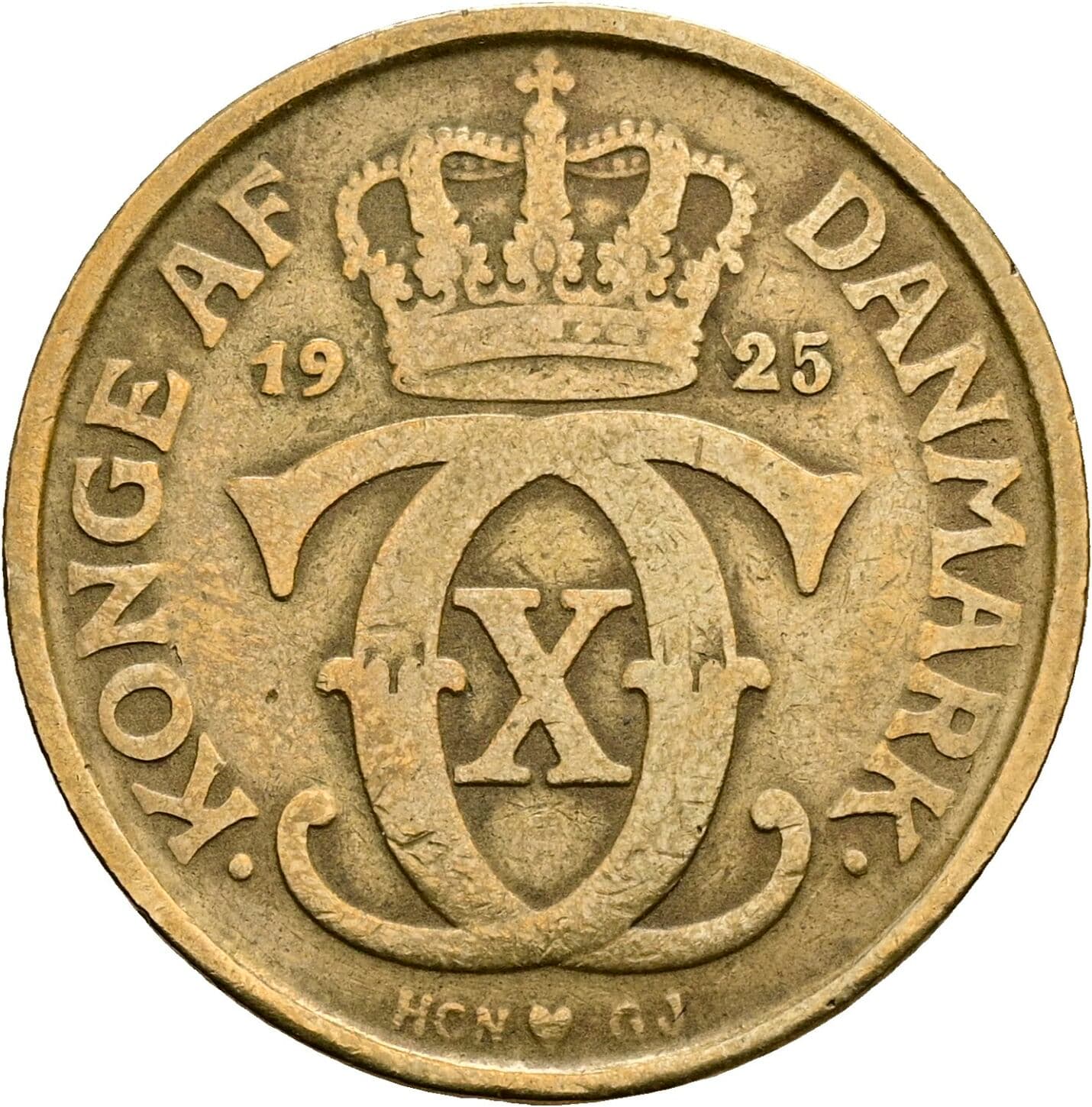 1 Krone Christian X. 1912-1947 1925 – Vorderseite