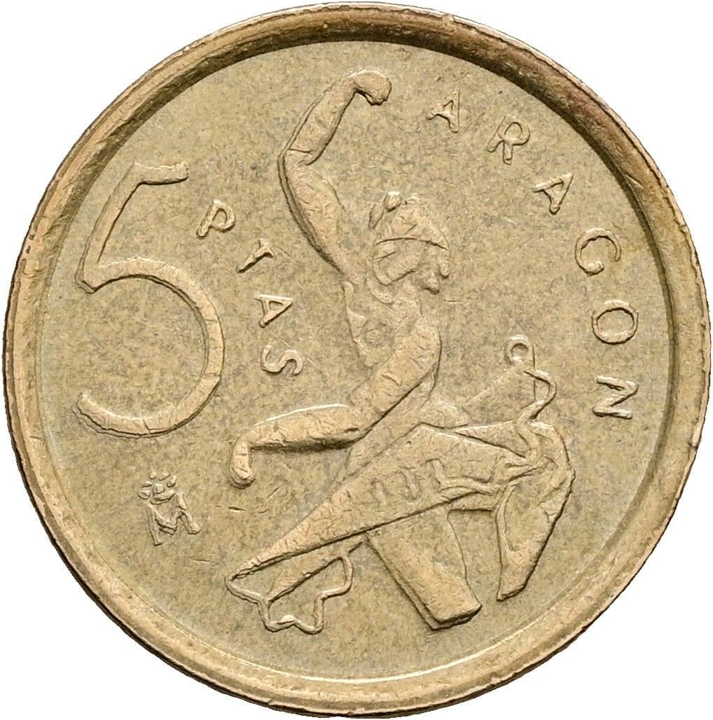 5 Pesetas 1994 – Vorderseite