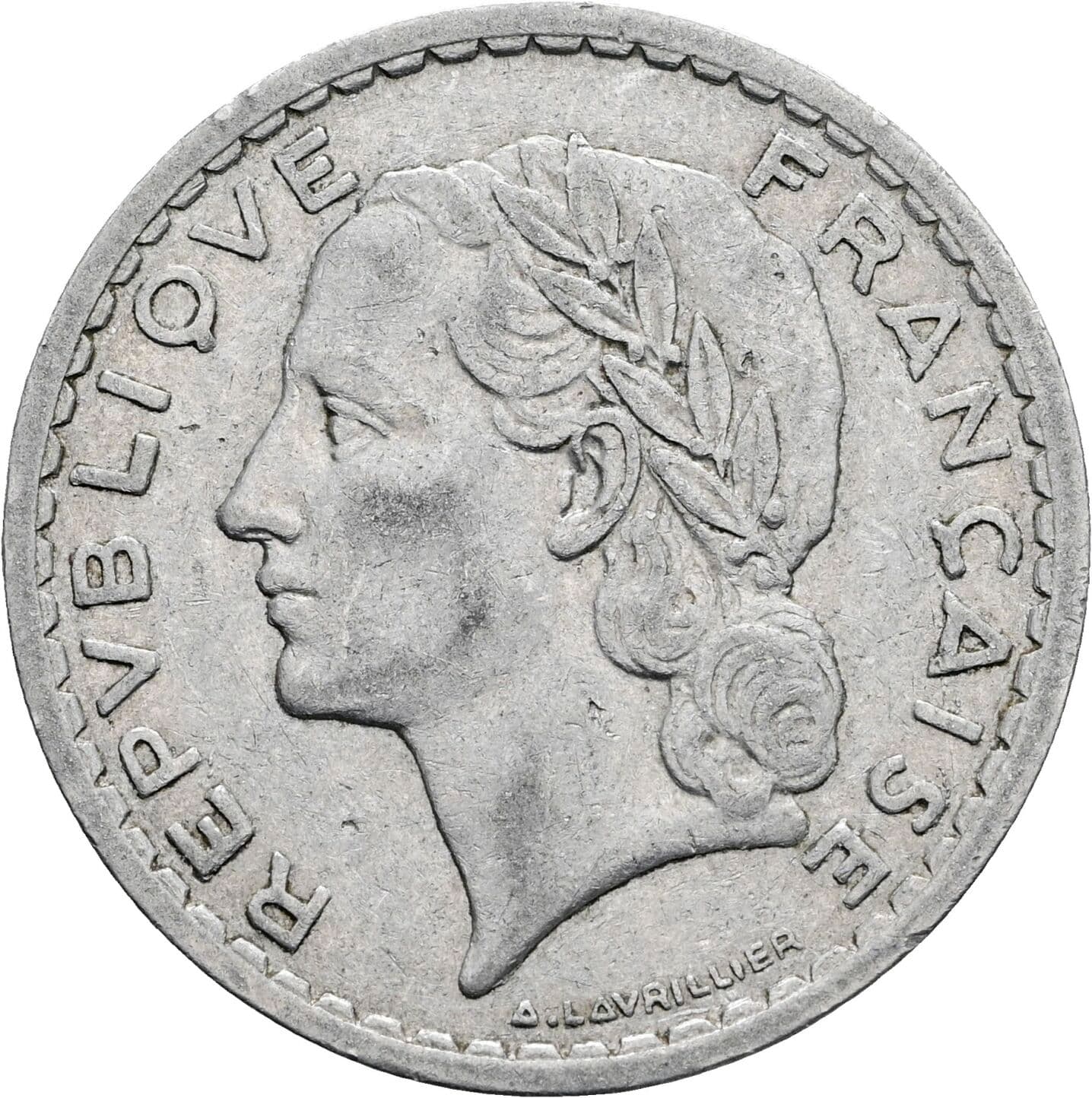 5 Francs 1949 – Rückseite