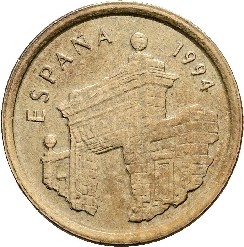 5 Pesetas 1994 – Rückseite