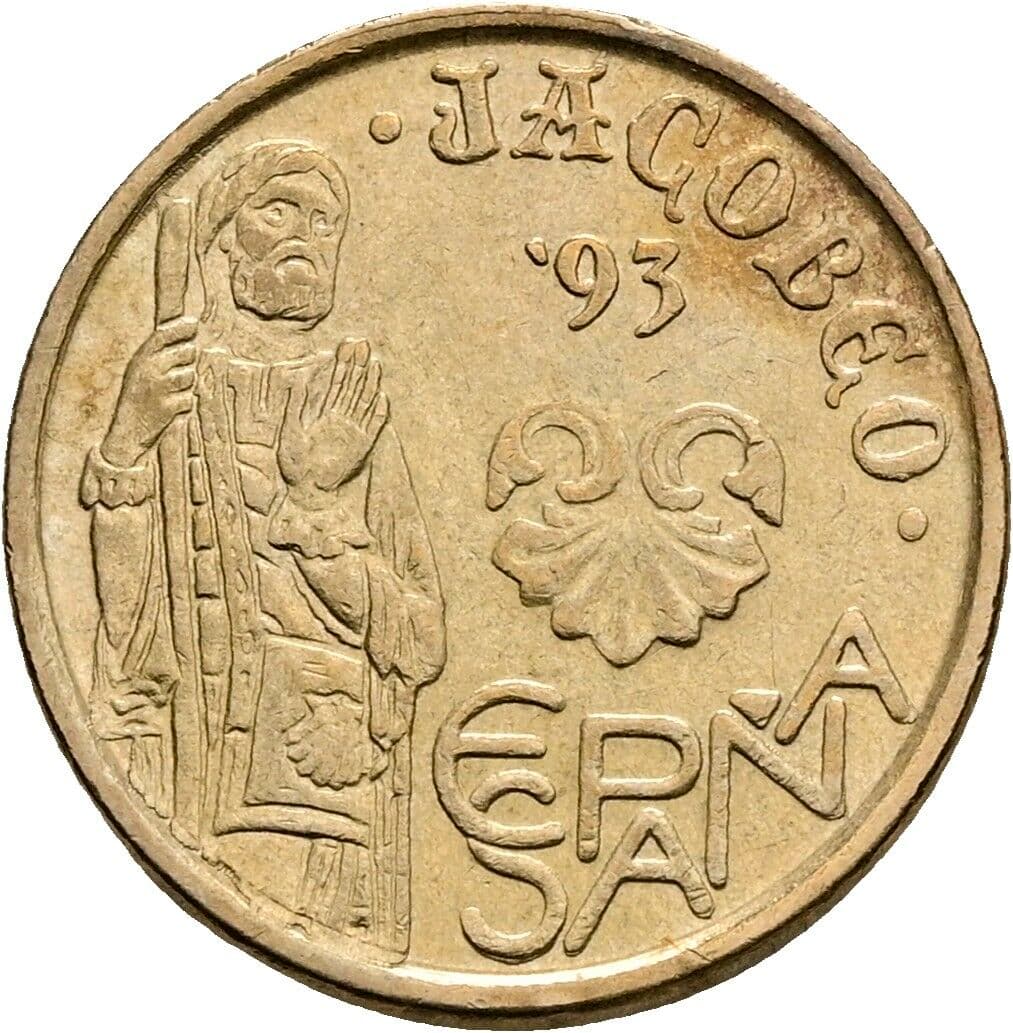 5 Pesetas 1993 – Rückseite
