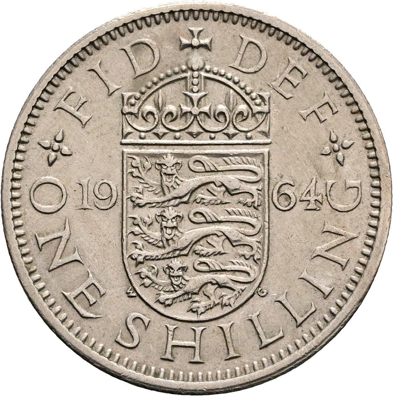 1 Shilling Elisabeth II. 1952-2022 1964 – Rückseite