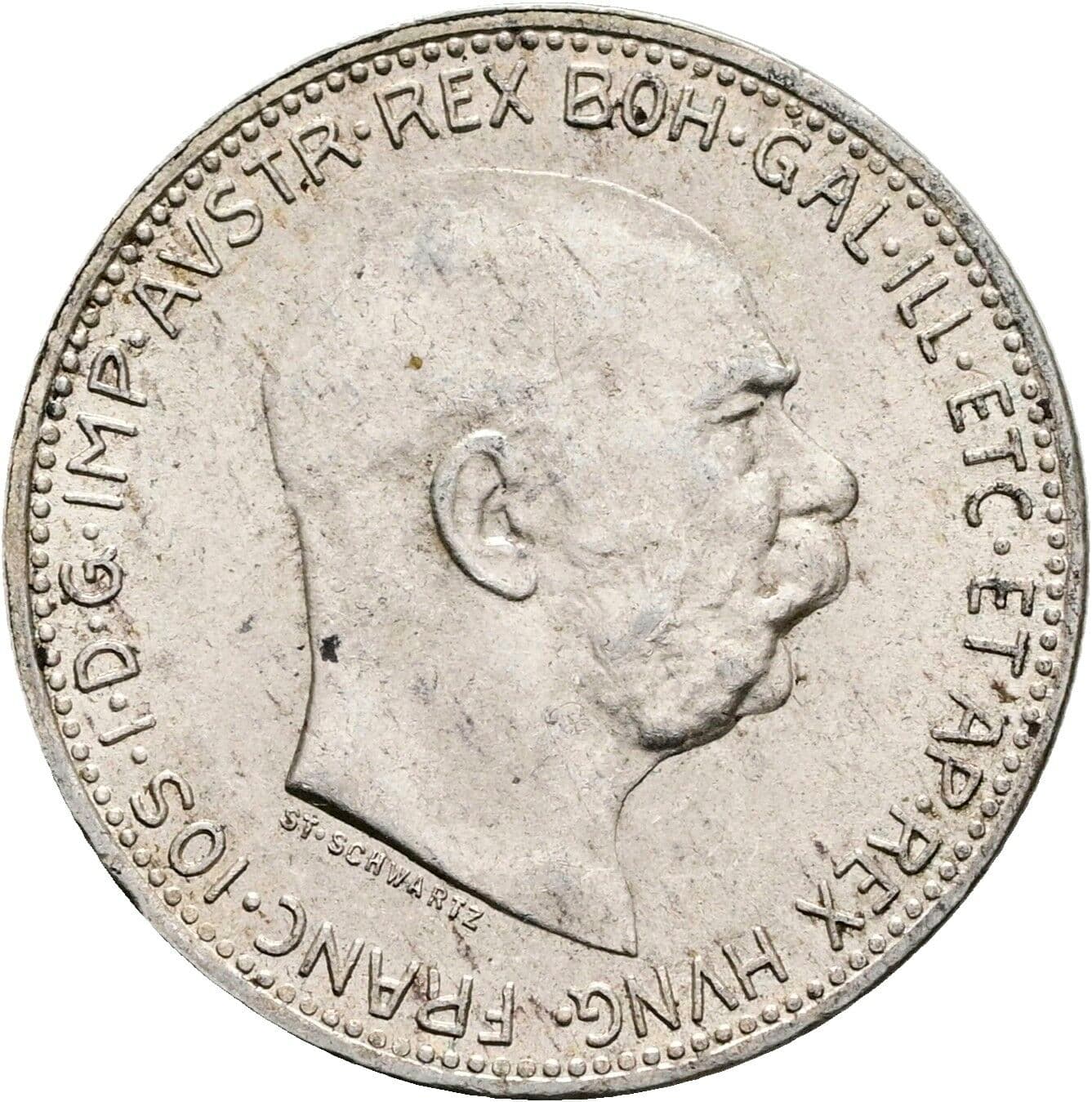 1 Krone Franz Joseph I. 1848-1916 1915 – Vorderseite