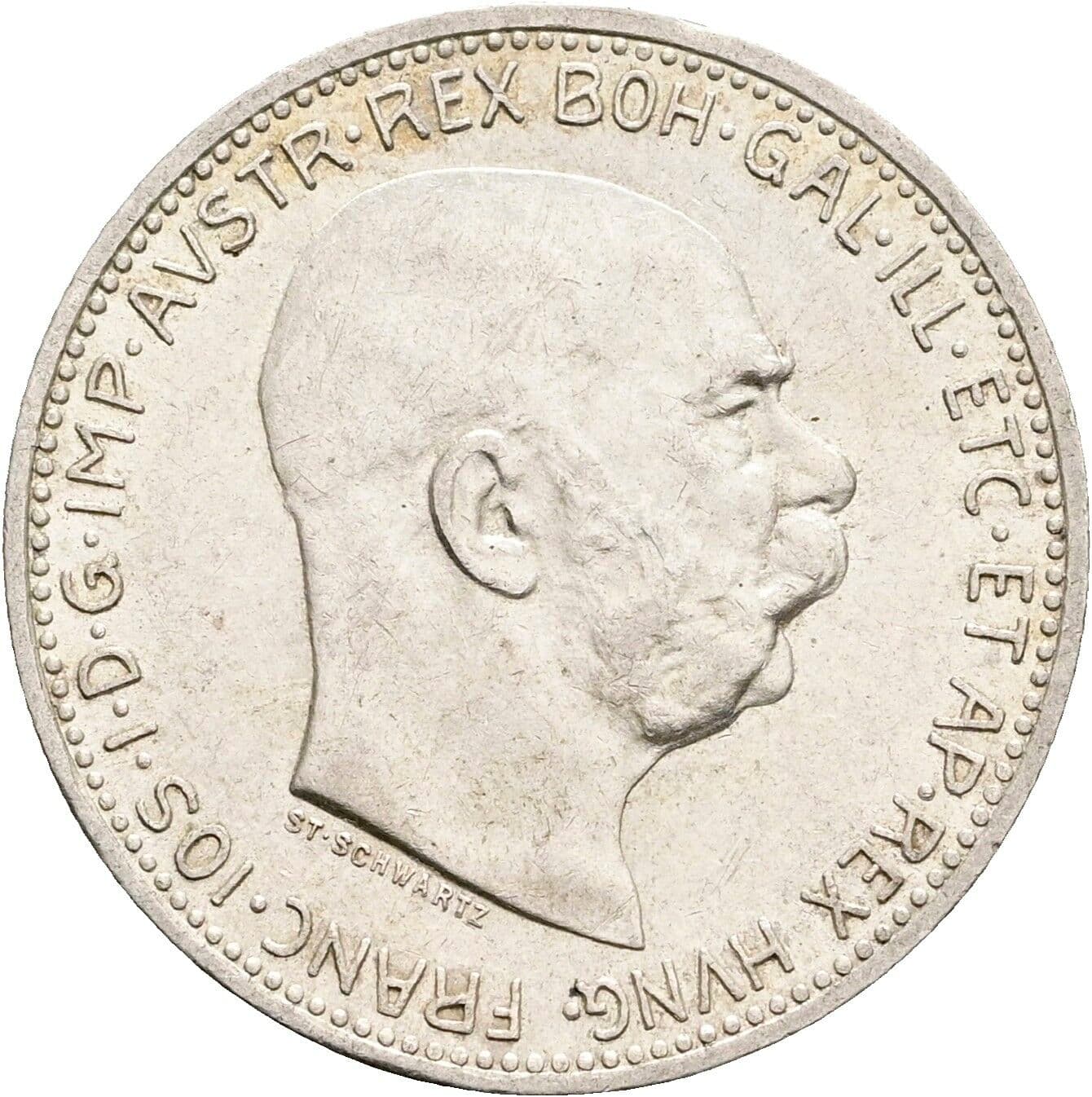 1 Krone Franz Joseph I. 1848-1916 1913 – Vorderseite