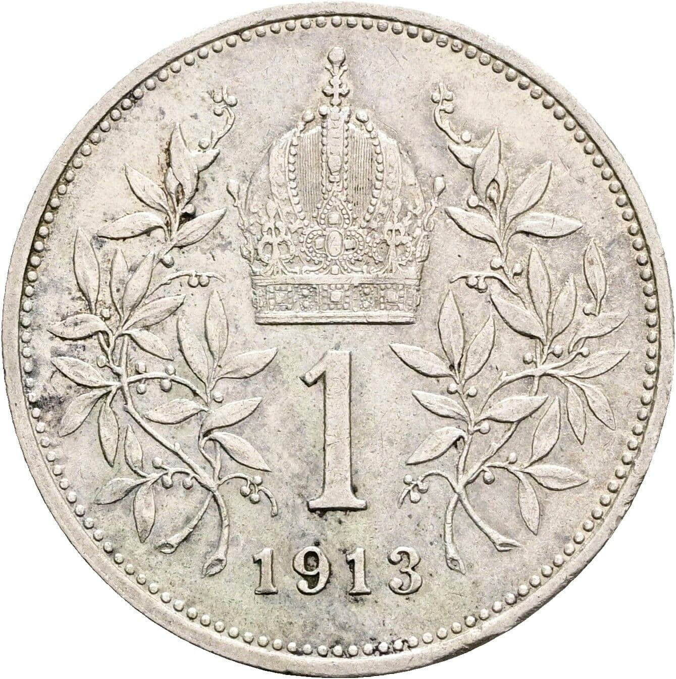 1 Krone Franz Joseph I. 1848-1916 1913 – Rückseite