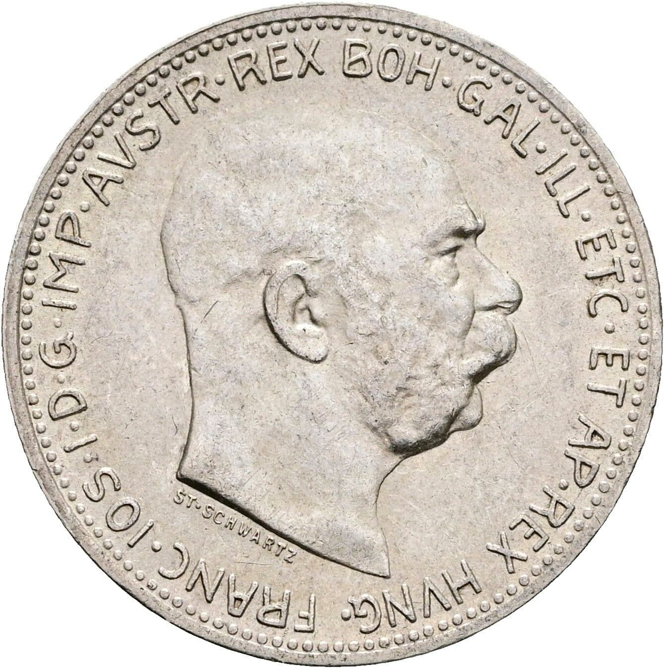 1 Krone Franz Joseph I. 1848-1916 1915 – Vorderseite