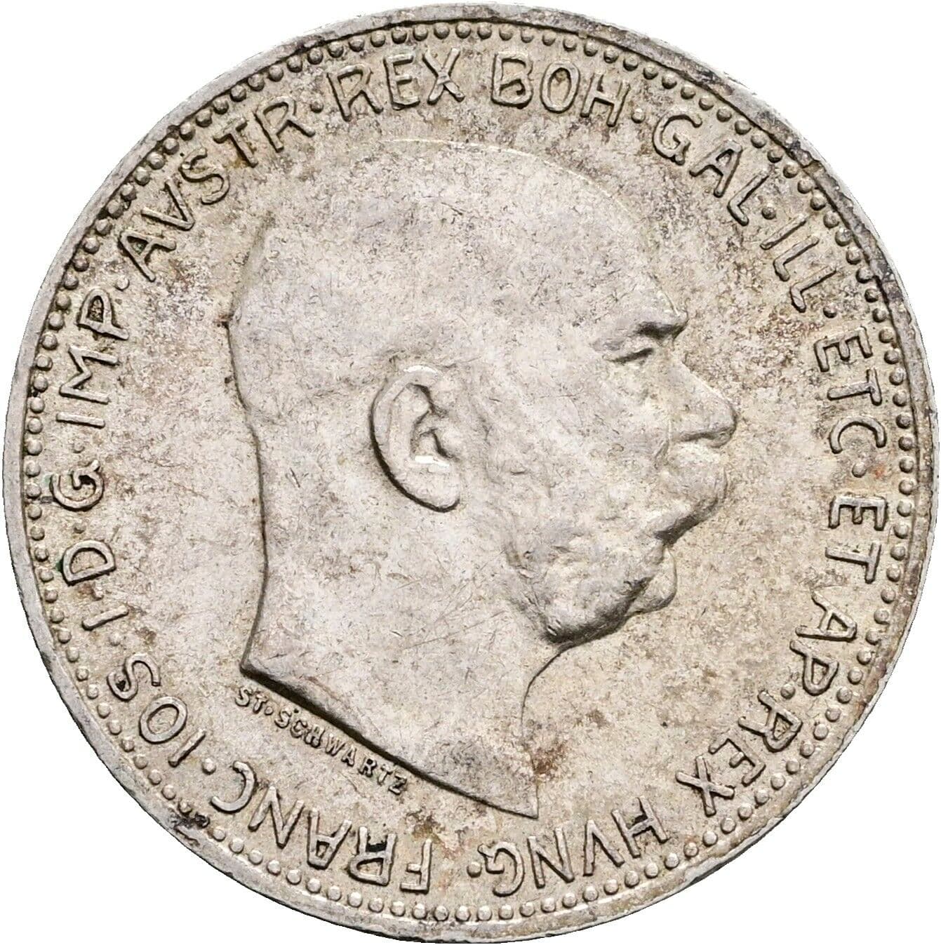 1 Krone Franz Joseph I. 1848-1916 1915 – Vorderseite