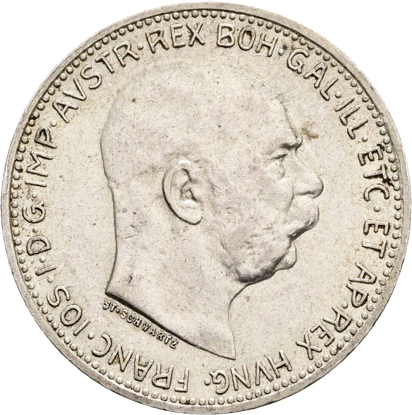 1 Krone Franz Joseph I. 1848-1916 1915 – Vorderseite