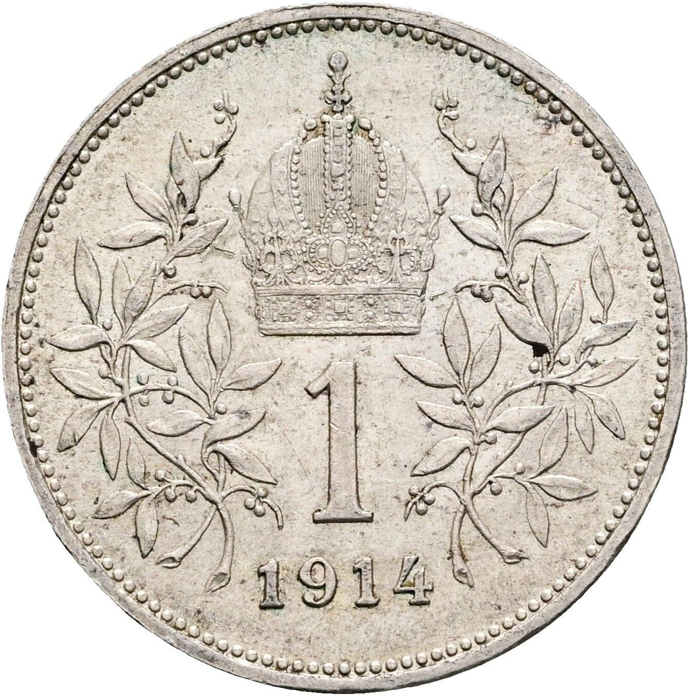 1 Krone Franz Joseph I. 1848-1916 1914 – Rückseite
