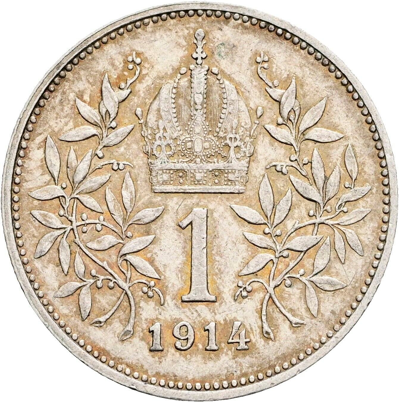 1 Krone Franz Joseph I. 1848-1916 1914 – Rückseite