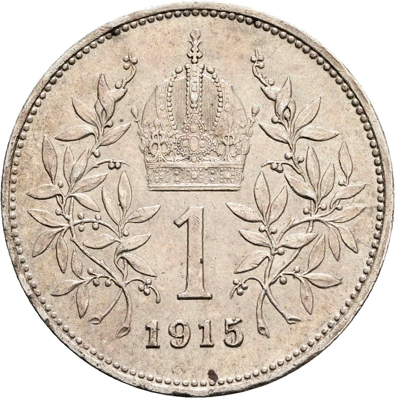 1 Krone Franz Joseph I. 1848-1916 1915 – Rückseite
