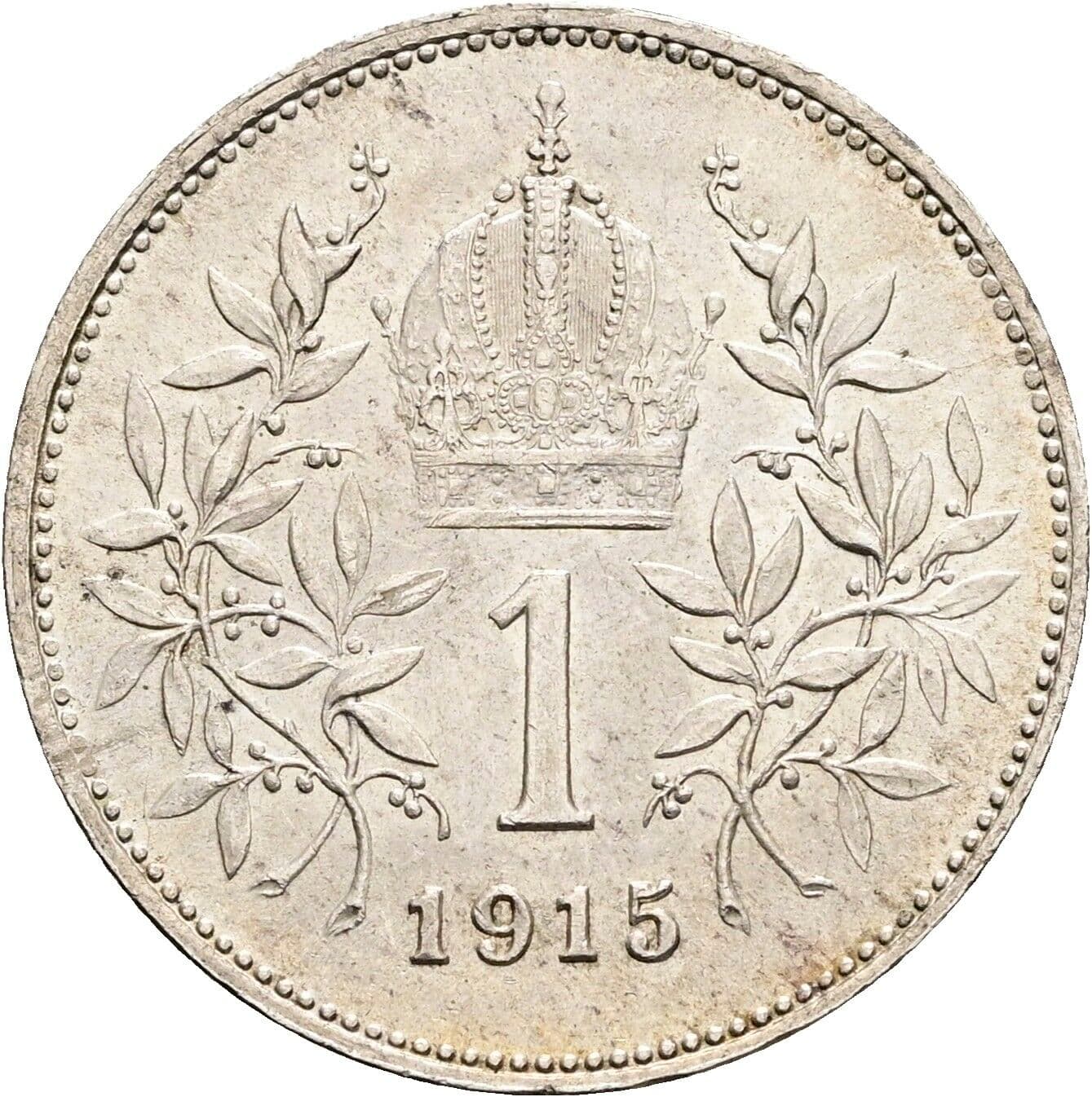 1 Krone Franz Joseph I. 1848-1916 1915 – Rückseite