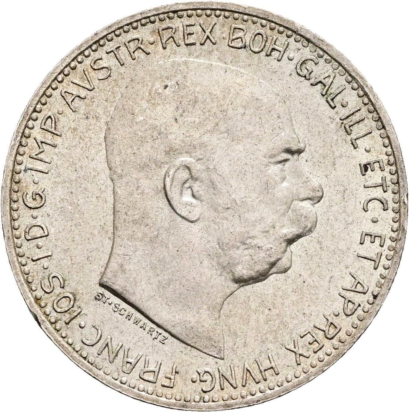 1 Krone Franz Joseph I. 1848-1916 1915 – Vorderseite