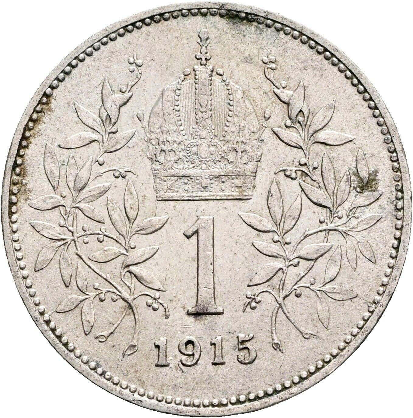 1 Krone Franz Joseph I. 1848-1916 1915 – Rückseite