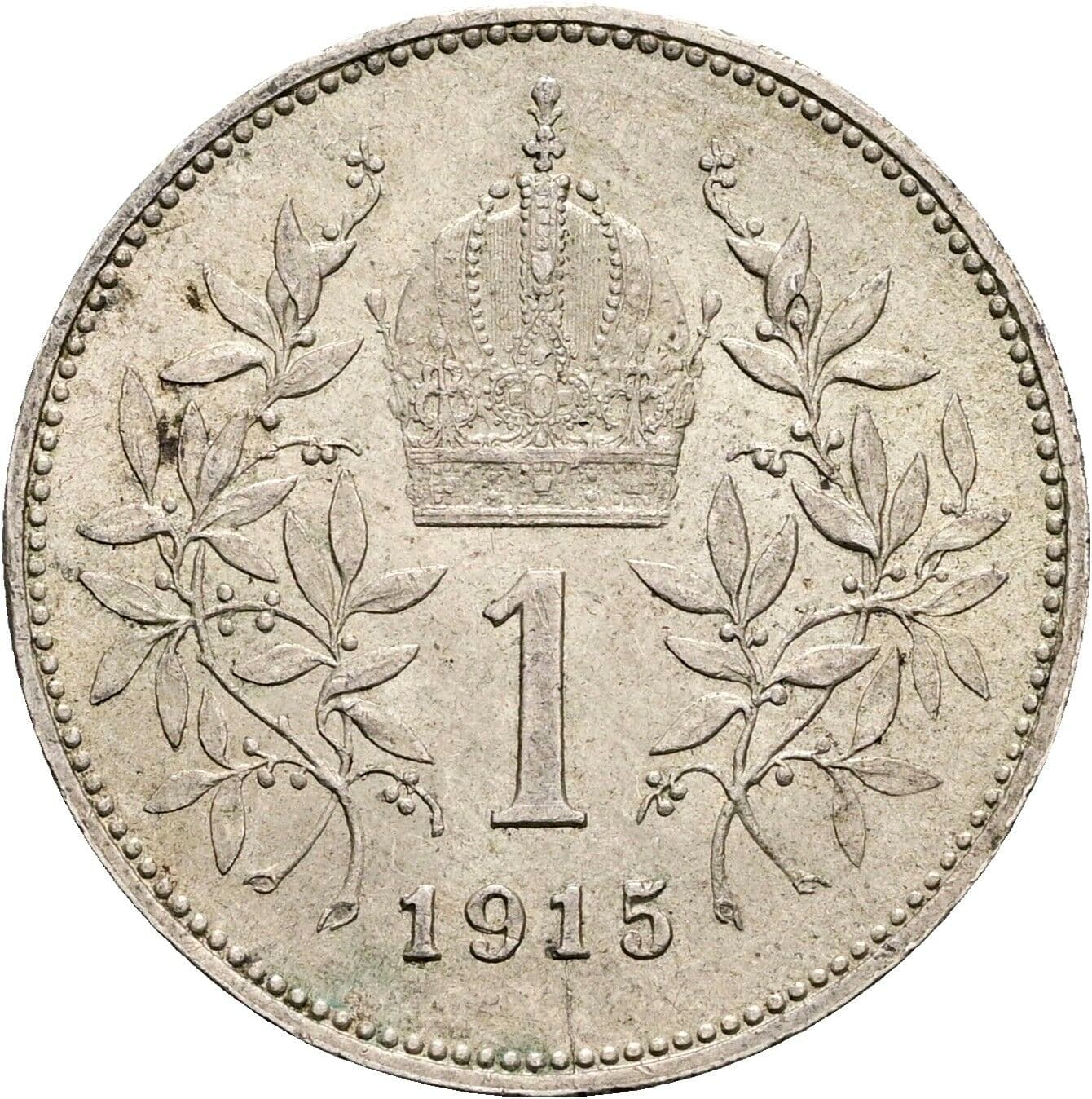 1 Krone Franz Joseph I. 1848-1916 1915 – Rückseite