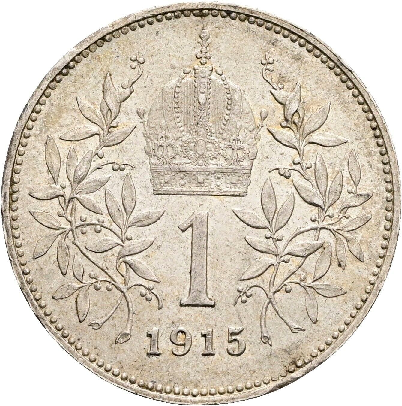 1 Krone Franz Joseph I. 1848-1916 1915 – Rückseite