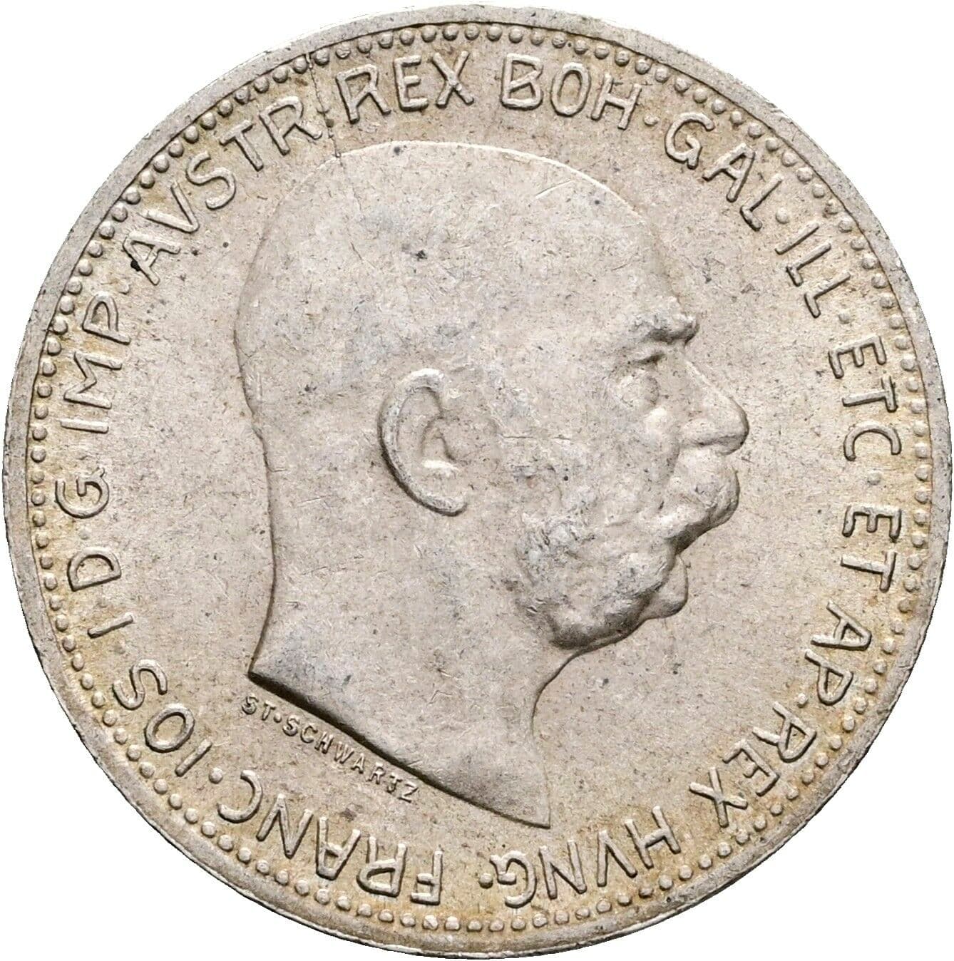1 Krone Franz Joseph I. 1848-1916 1916 – Vorderseite