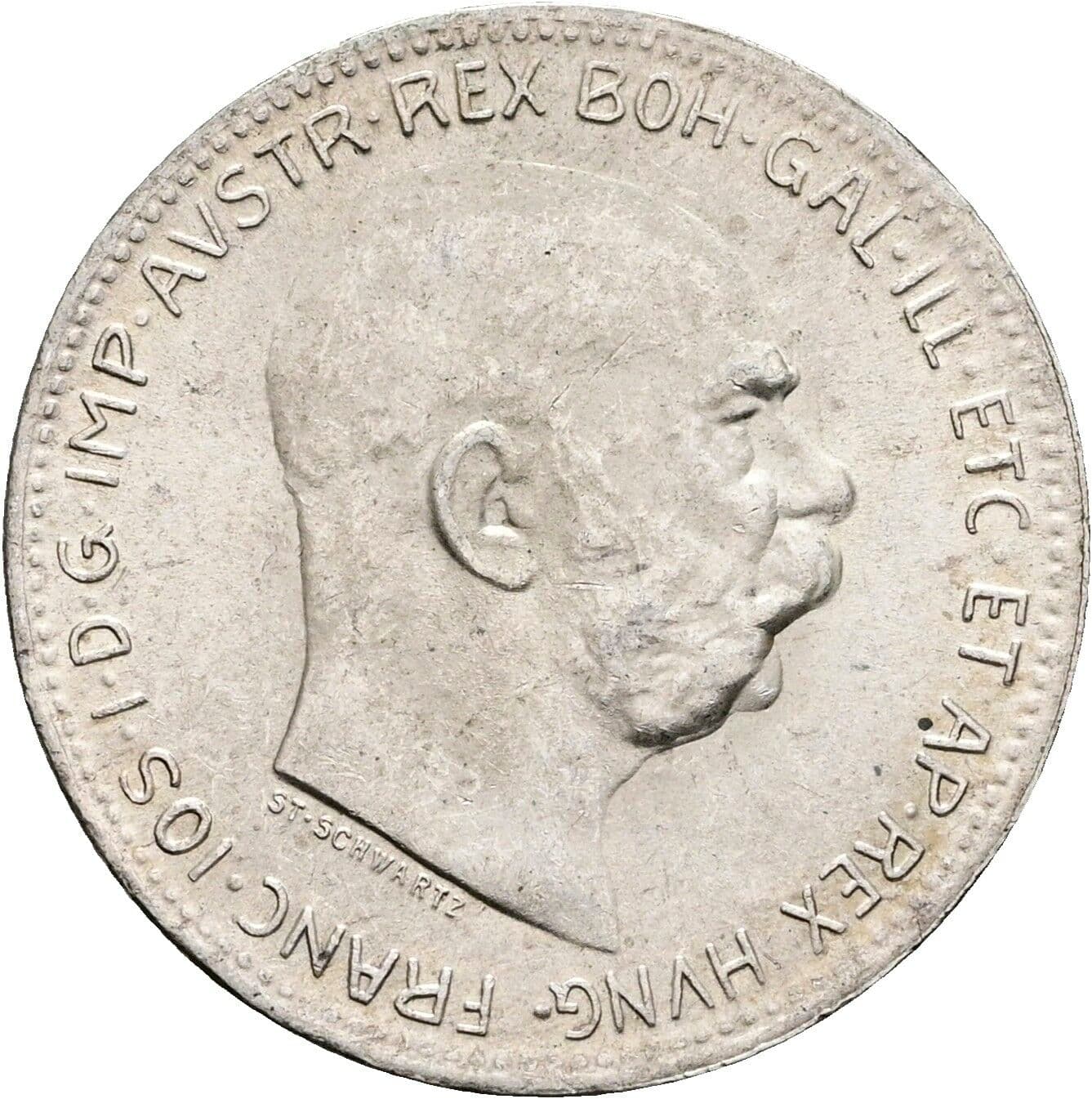 1 Krone Franz Joseph I. 1848-1916 1916 – Vorderseite