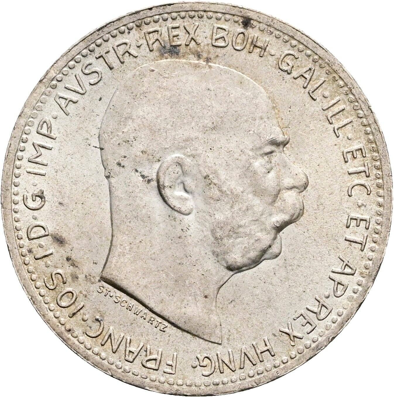 1 Krone Franz Joseph I. 1848-1916 1916 – Vorderseite