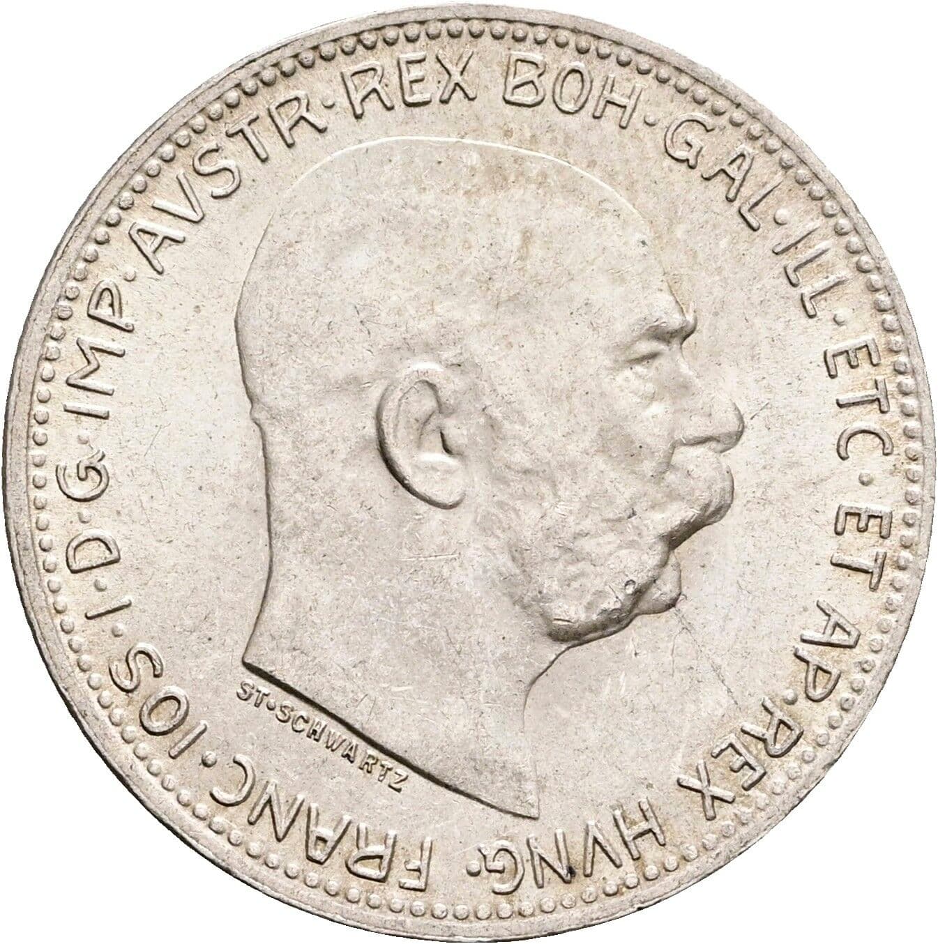 1 Krone Franz Joseph I. 1848-1916 1916 – Vorderseite
