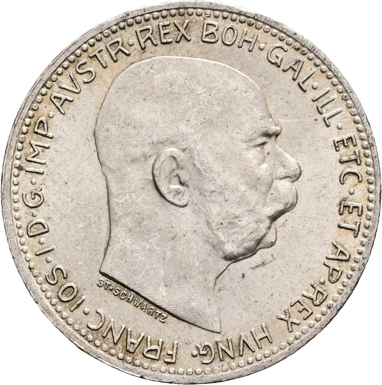 1 Krone Franz Joseph I. 1848-1916 1916, Wien – Vorderseite