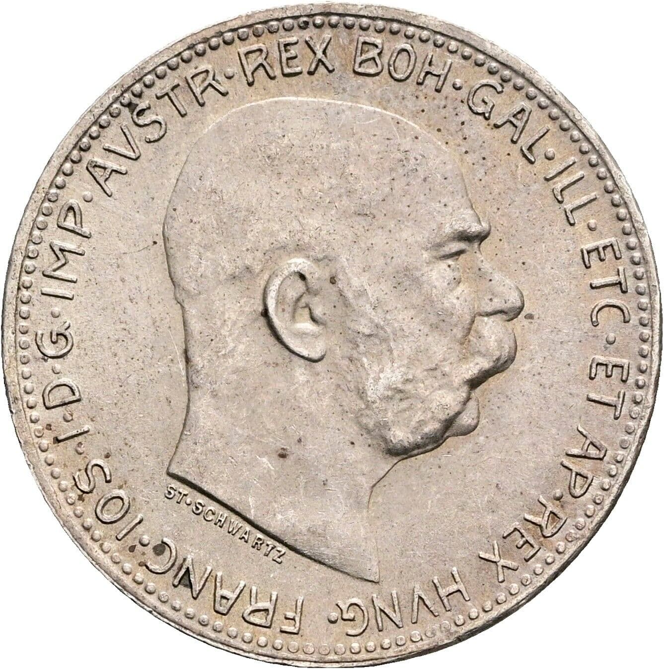 1 Krone Franz Joseph I. 1848-1916 1916 – Vorderseite