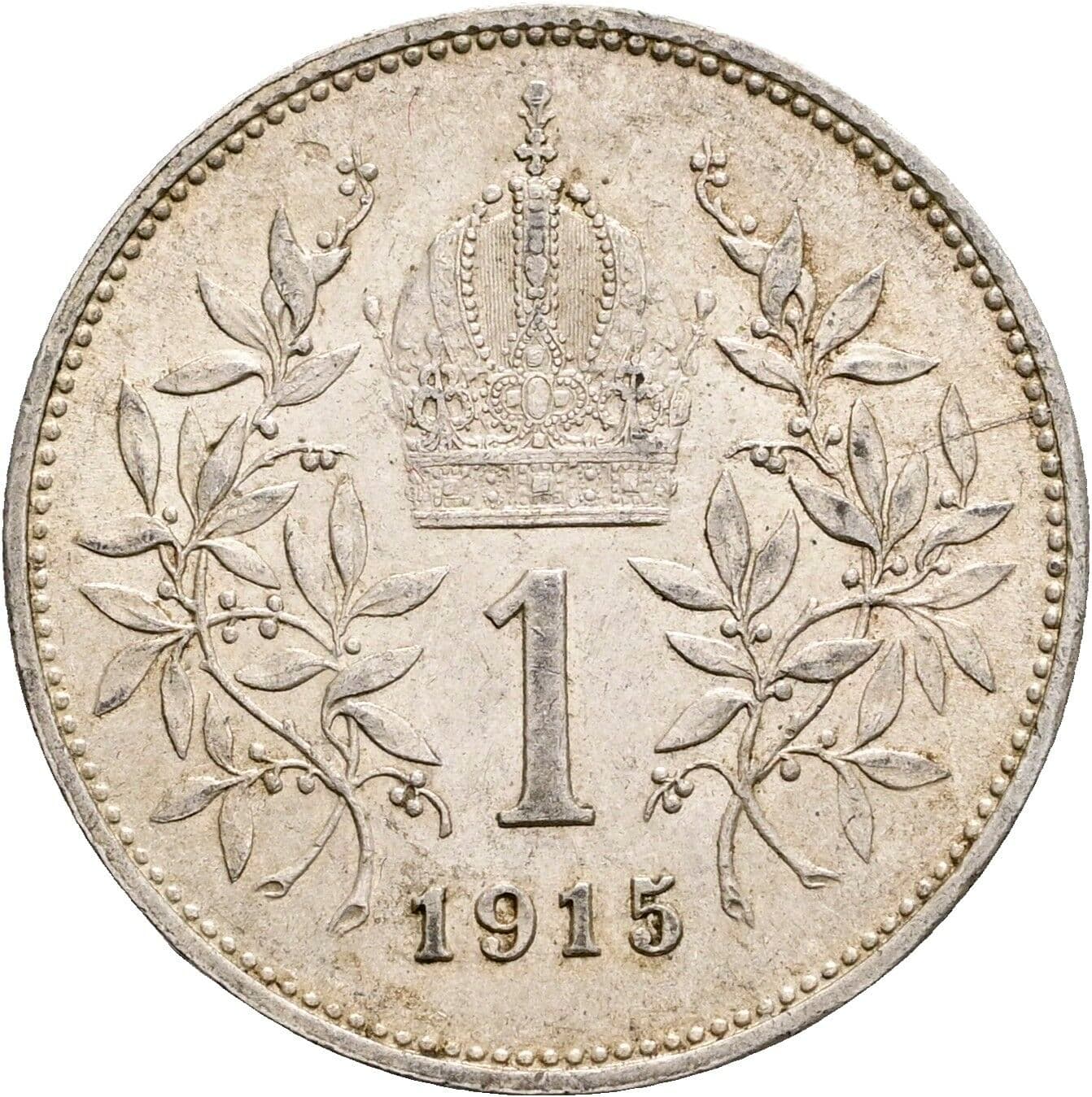 1 Krone Franz Joseph I. 1848-1916 1915 – Rückseite