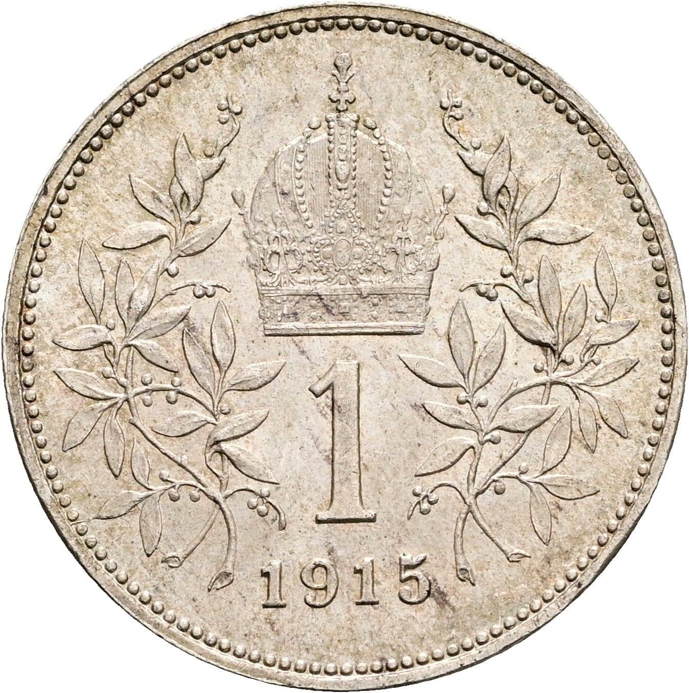 1 Krone Franz Joseph I. 1848-1916 1915 – Rückseite