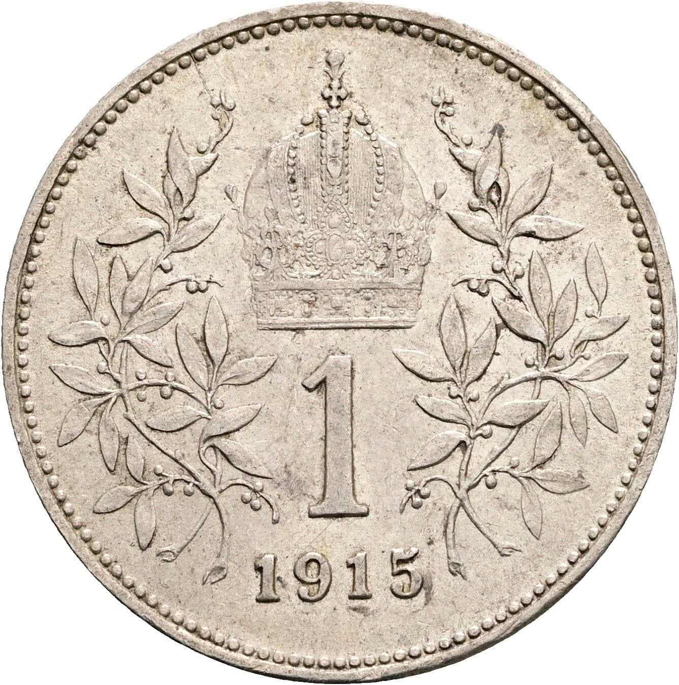 1 Krone Franz Joseph I. 1848-1916 1915 – Rückseite
