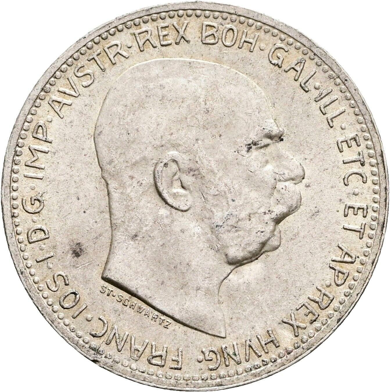 1 Krone Franz Joseph I. 1848-1916 1916 – Vorderseite