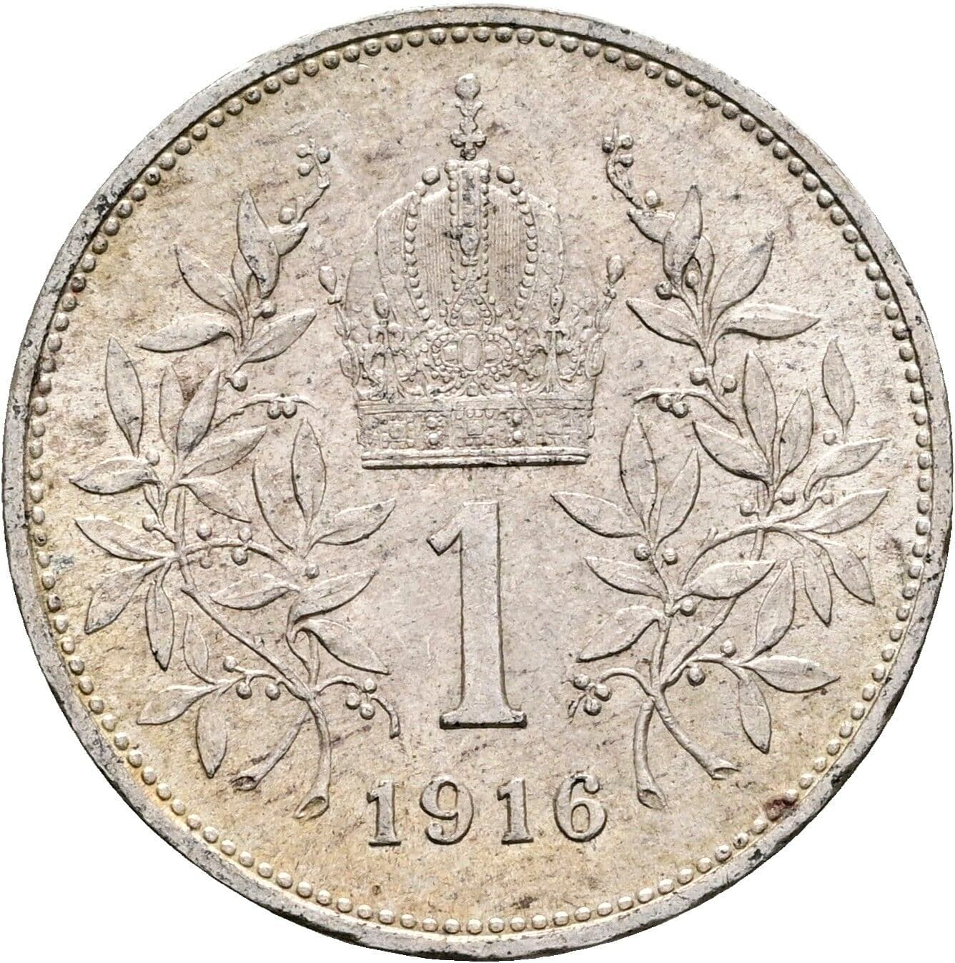 1 Krone Franz Joseph I. 1848-1916 1916 – Rückseite