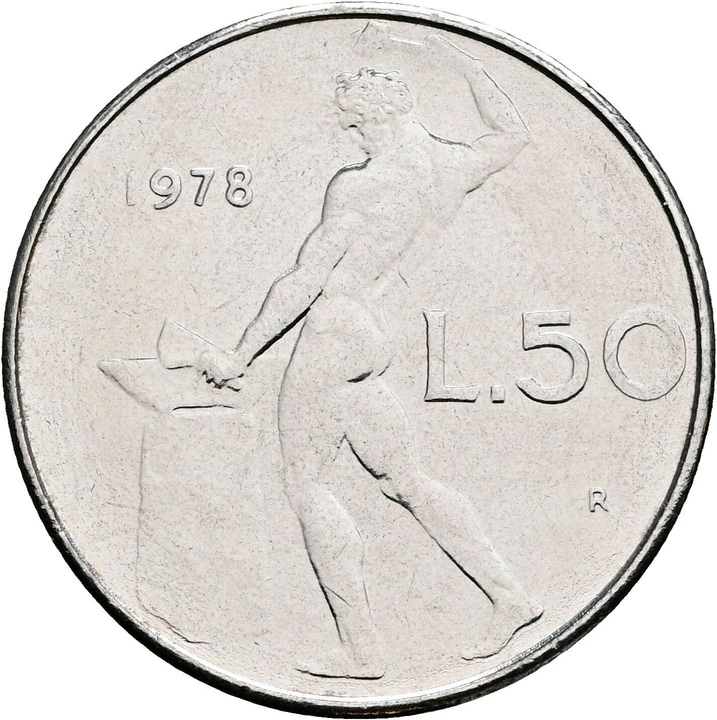 50 Lire 1978 – Rückseite