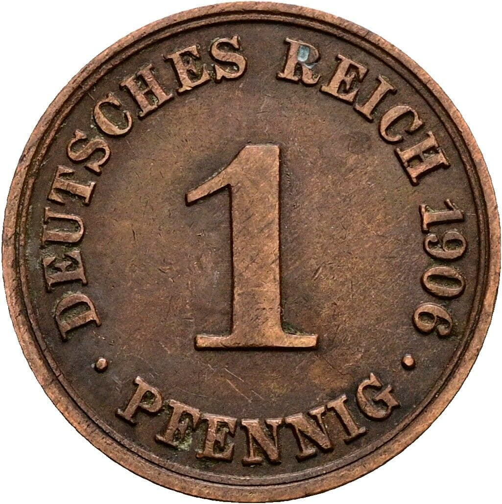 1 Pfennig 1906 A – Vorderseite