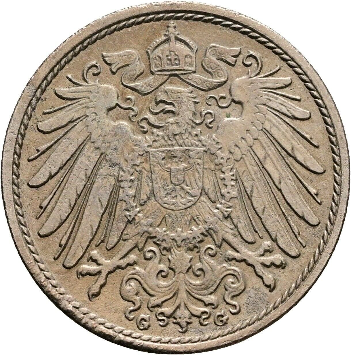 10 Pfennig 1906 G – Rückseite