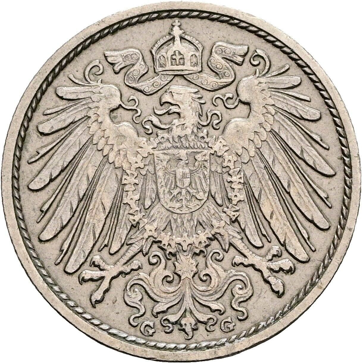 10 Pfennig 1912 G – Rückseite