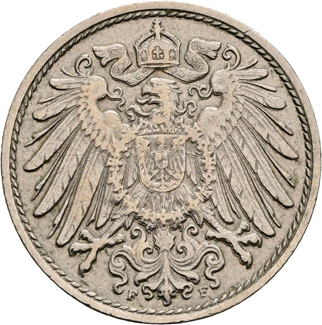 10 Pfennig 1914 F – Rückseite