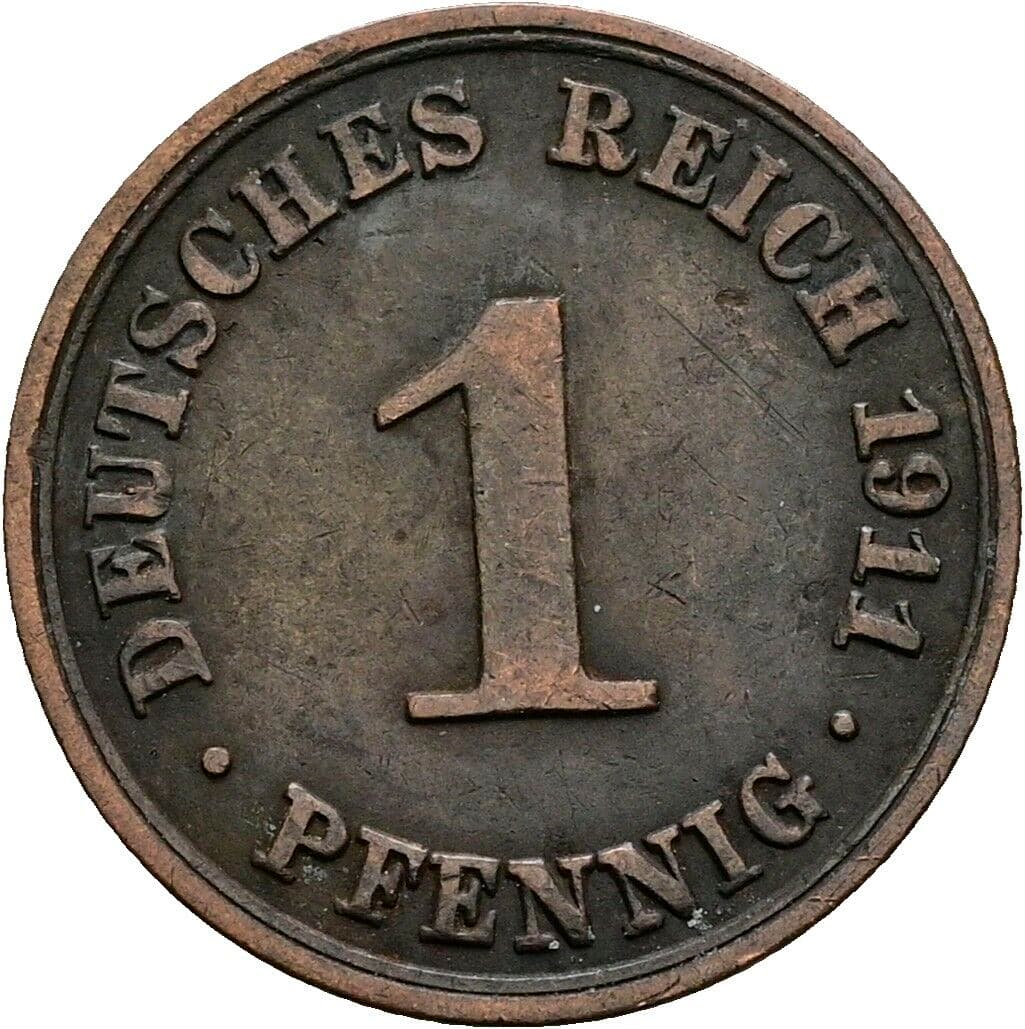 1 Pfennig 1911 A – Vorderseite