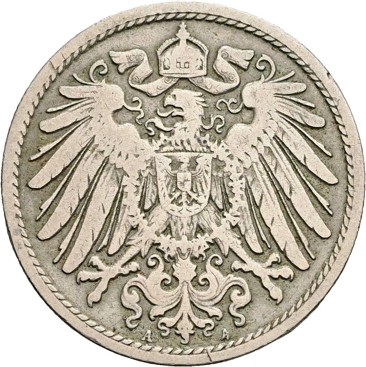 10 Pfennig 1901 A – Rückseite