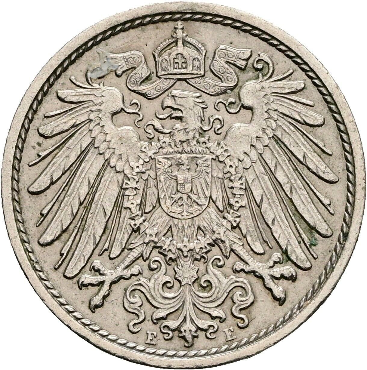 10 Pfennig 1912 E – Rückseite