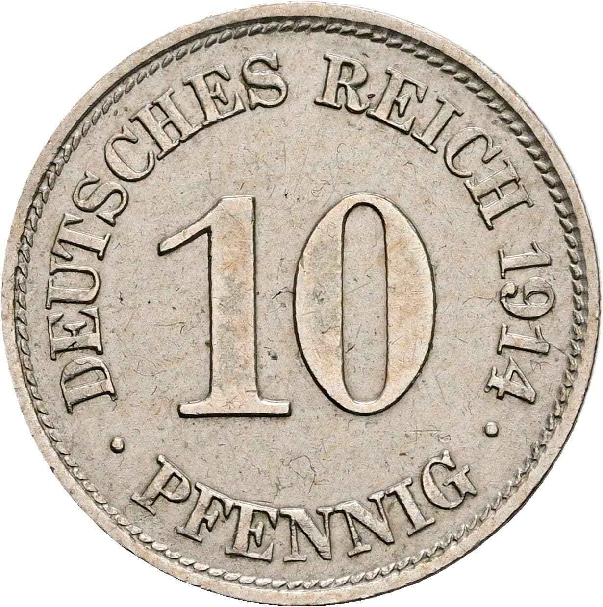 10 Pfennig 1914 E – Vorderseite