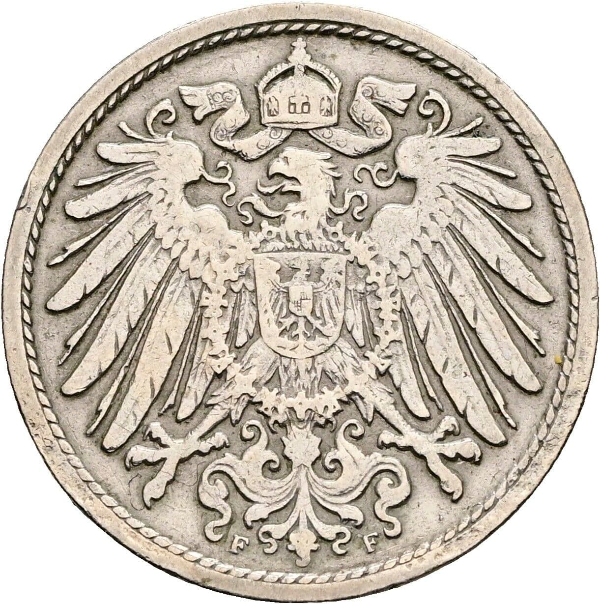 10 Pfennig 1904 F – Rückseite