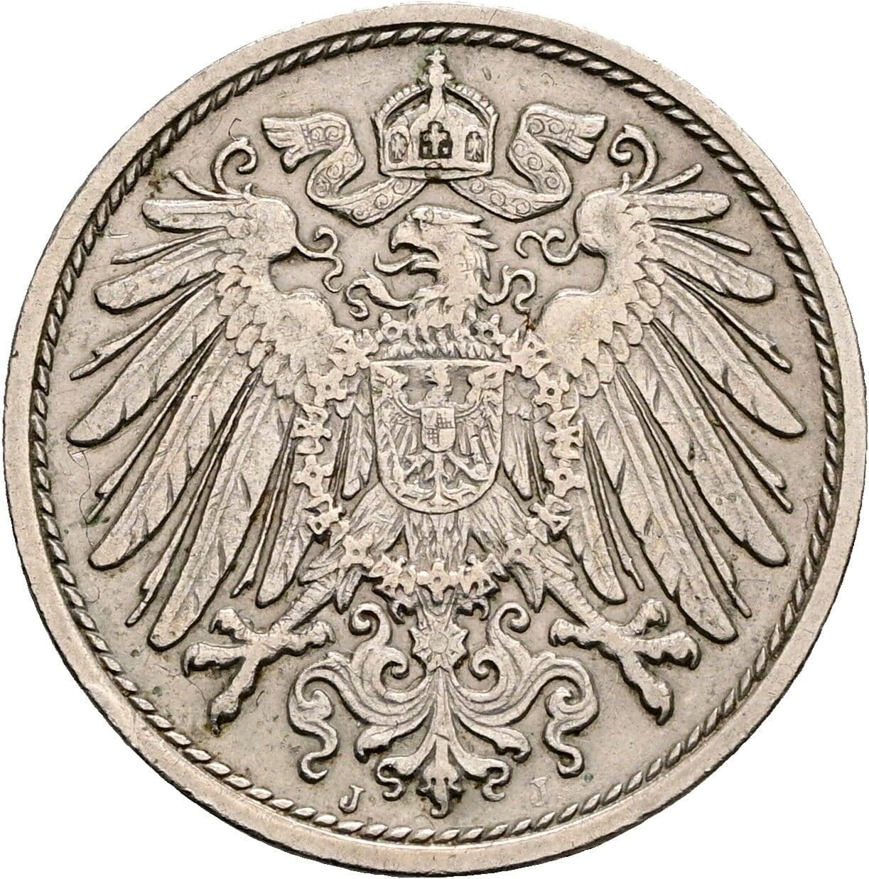 10 Pfennig 1913 J – Rückseite