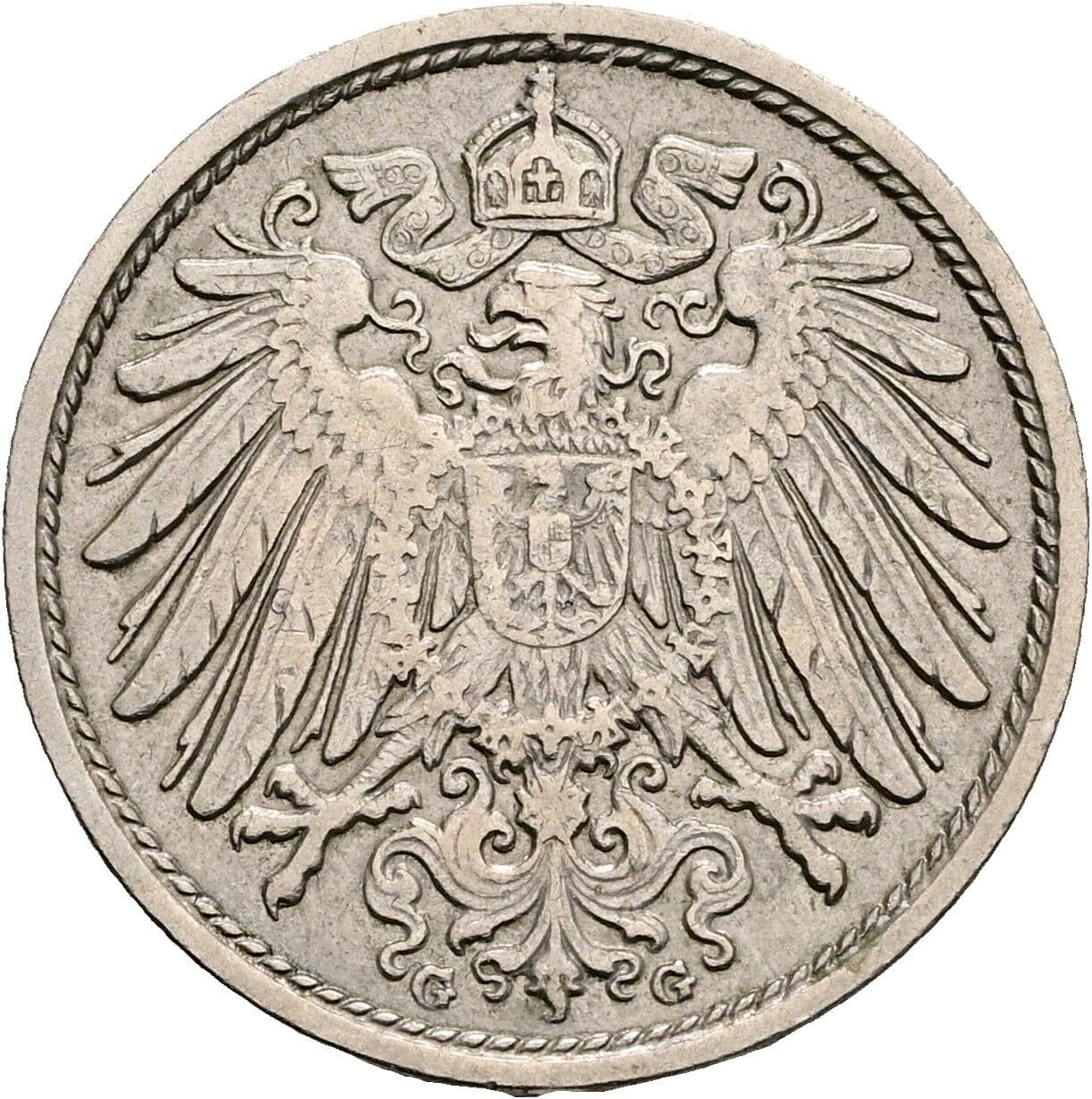 10 Pfennig 1913 G – Rückseite