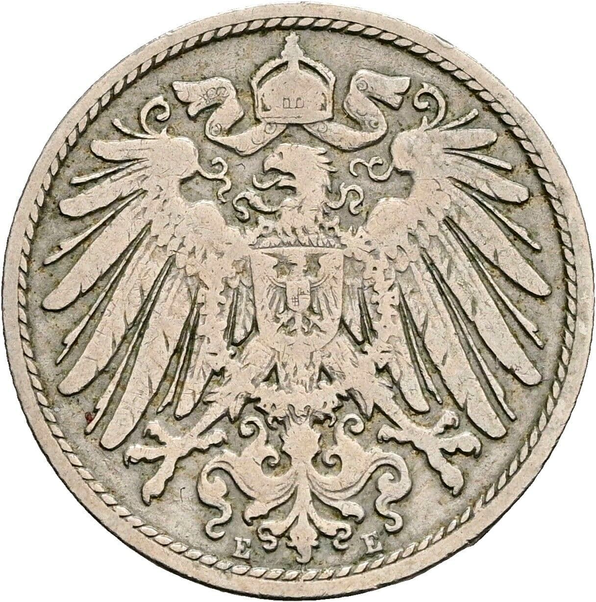 10 Pfennig 1898 E – Rückseite