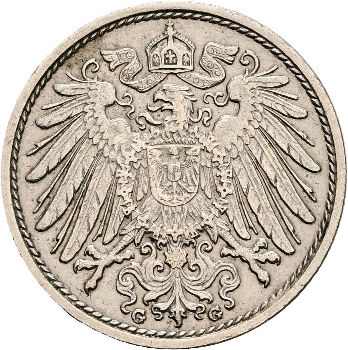 10 Pfennig 1914 G – Rückseite