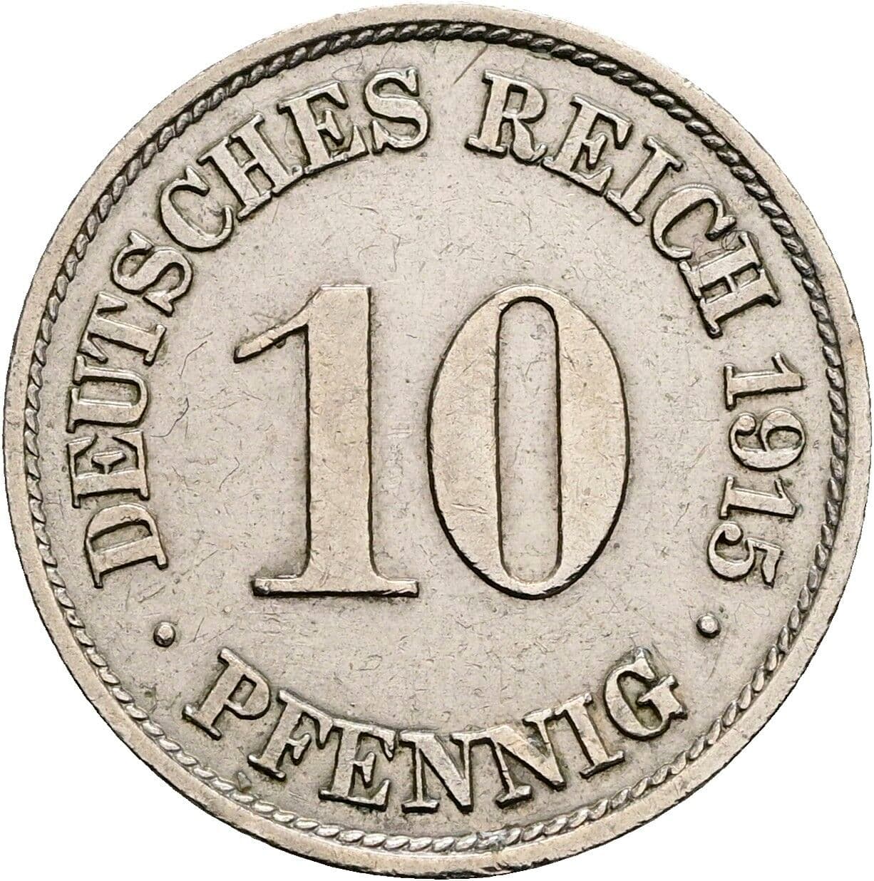 10 Pfennig 1915 A – Vorderseite