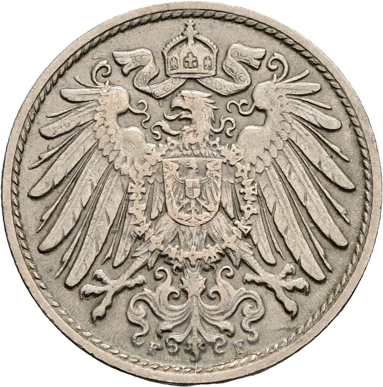 10 Pfennig 1911 F – Rückseite