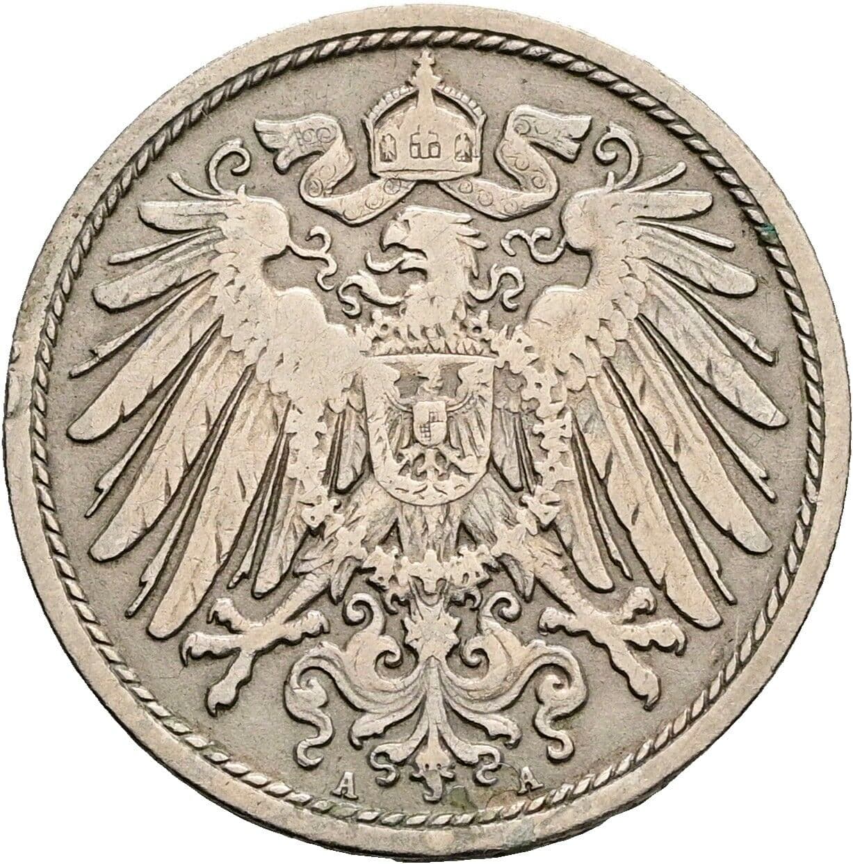 10 Pfennig 1905 A – Rückseite